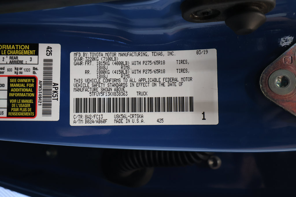 Used 2019 Toyota Tundra SR5 w/ Convenience Package AWD/4WD image 36