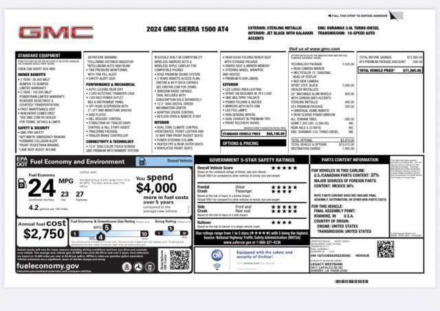 Used 2024 GMC Sierra 1500 AT4 w/ Technology Package image 33