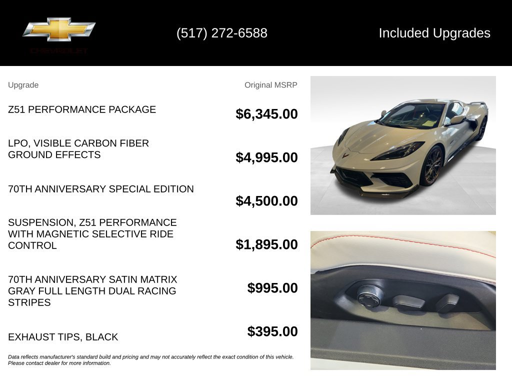 Used 2023 Chevrolet Corvette Stingray Premium Conv w/ Z51 Performance Package RWD image 5