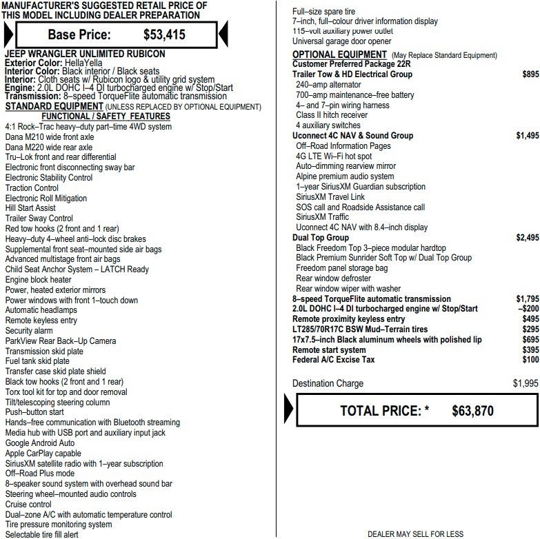 Used 2021 Jeep Wrangler Unlimited Rubicon w/ Dual Top Group image 2