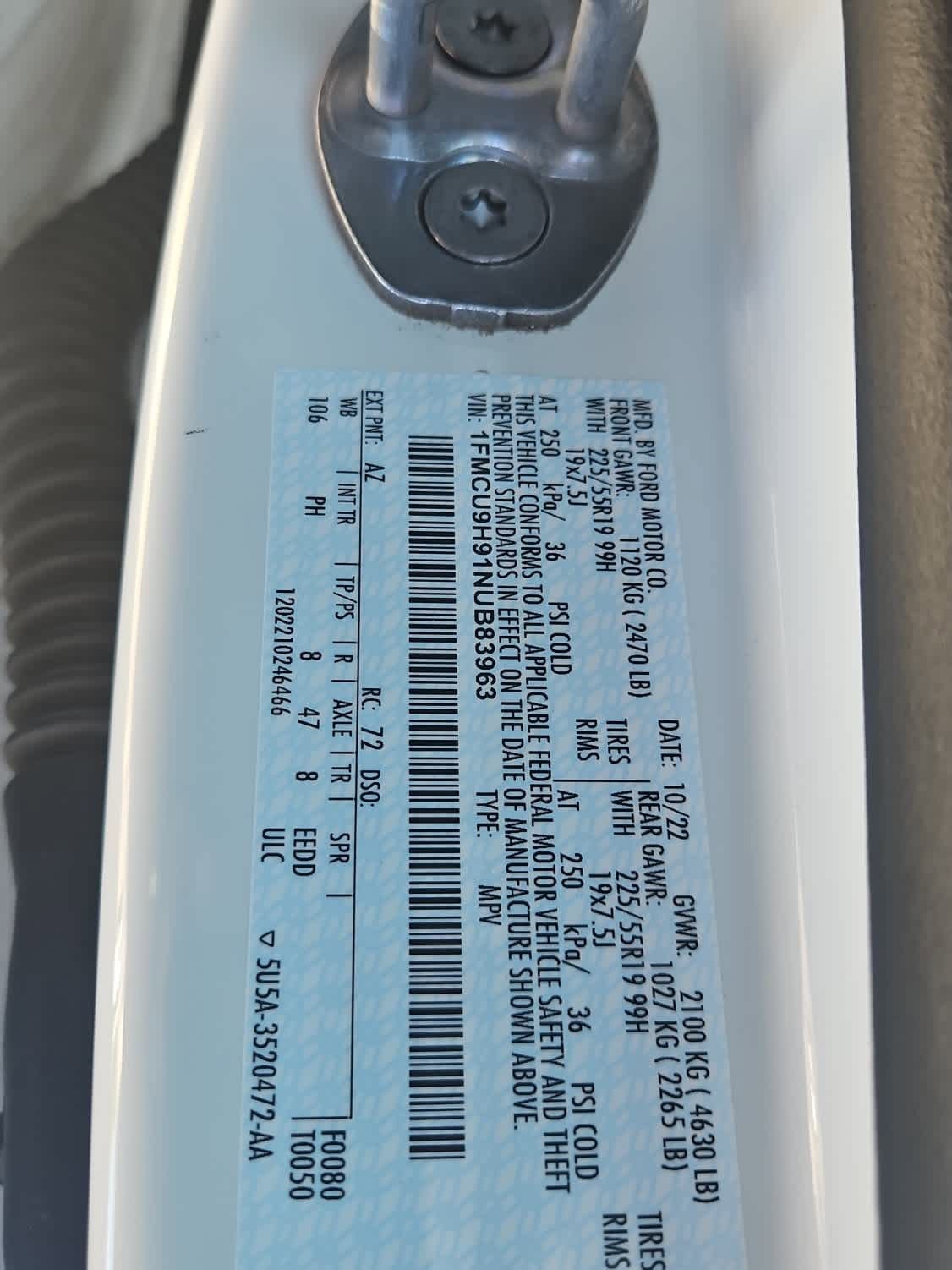 Used 2022 Ford Escape SEL w/ SEL Stealth AWD Package image 21
