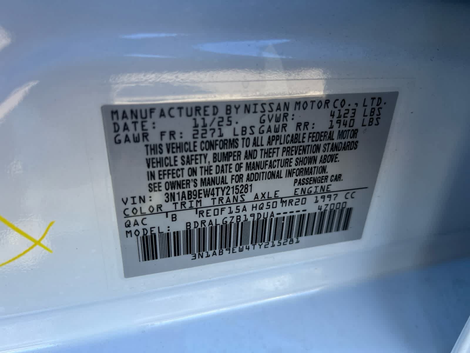 New 2026 Nissan Sentra SL w/ Floor Mat Package FWD image 17