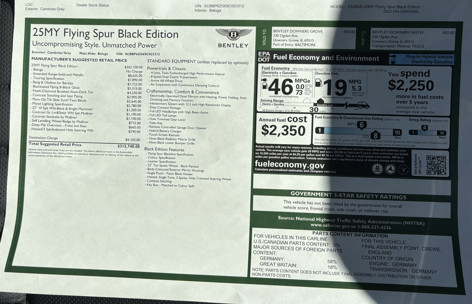 New 2025 Bentley Flying Spur Plug-In Hybrid image 53