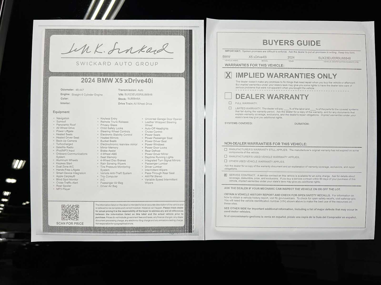 Used 2024 BMW X5 xDrive40i AWD/4WD image 49