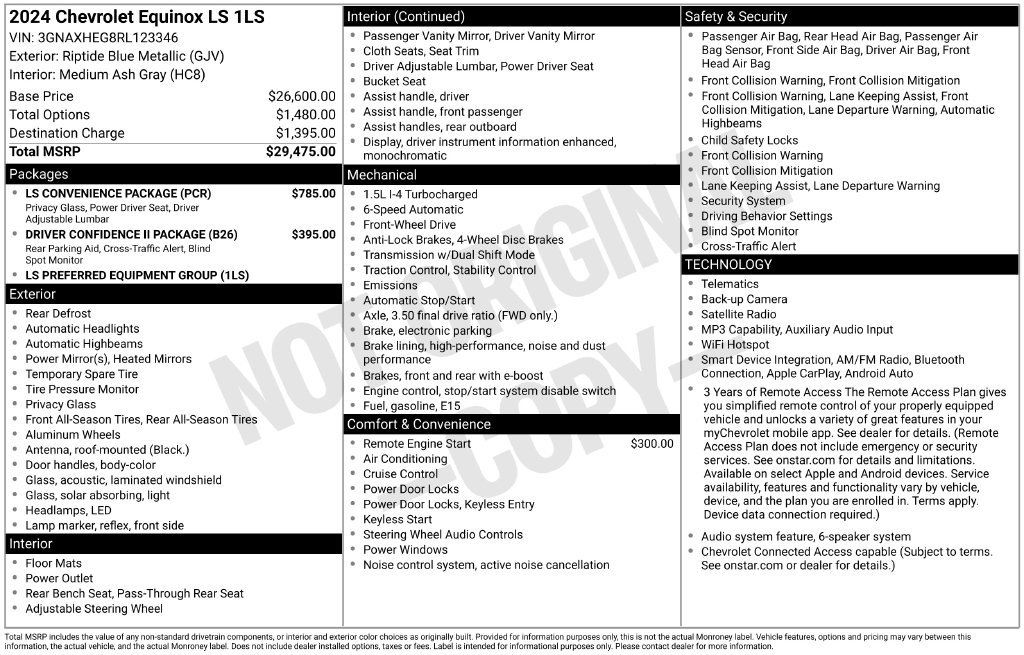Used 2024 Chevrolet Equinox LS w/ LS Convenience Package FWD image 47
