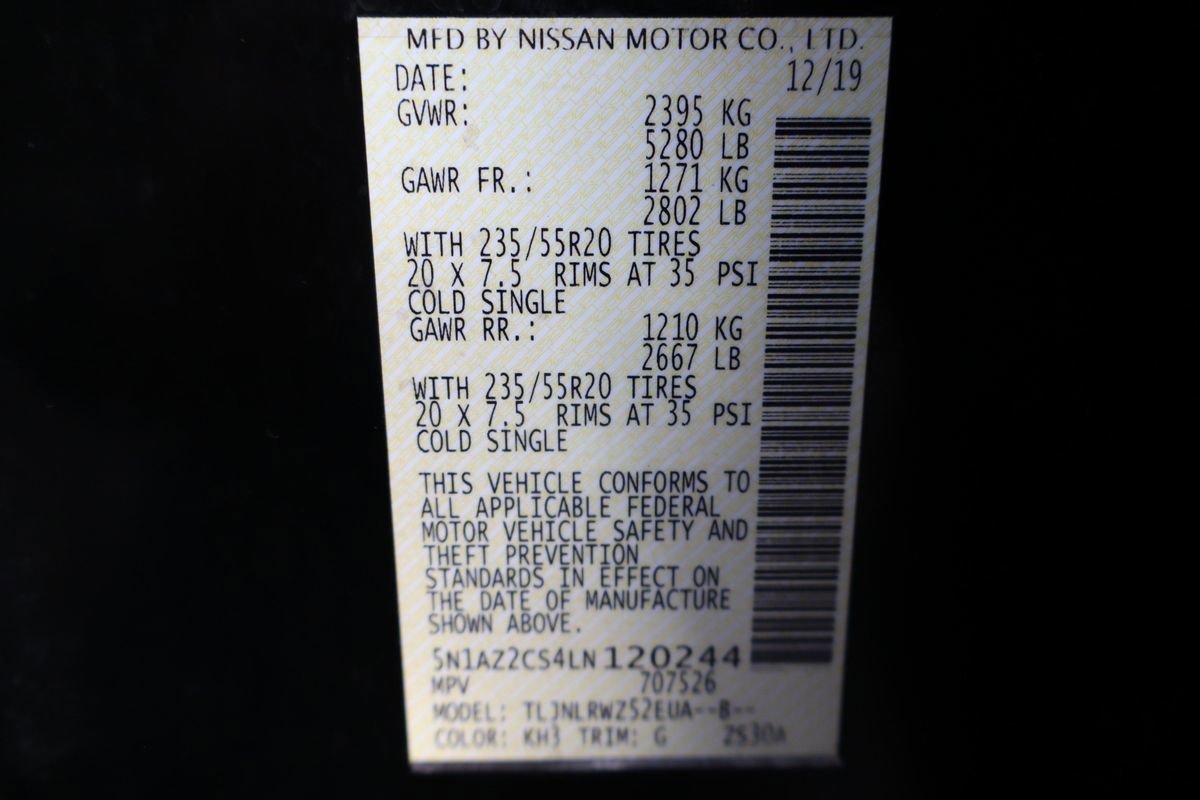 Used 2020 Nissan Murano SL w/ Moonroof Package image 47