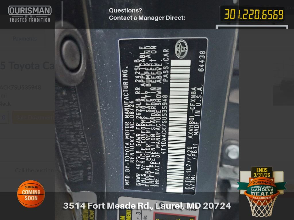 Used 2025 Toyota Camry LE image 5