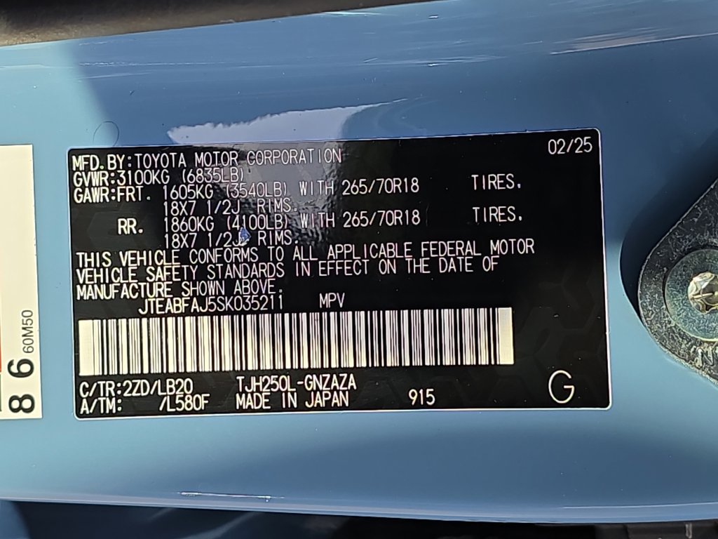 Used 2025 Toyota Land Cruiser w/ Premium Package AWD/4WD image 40