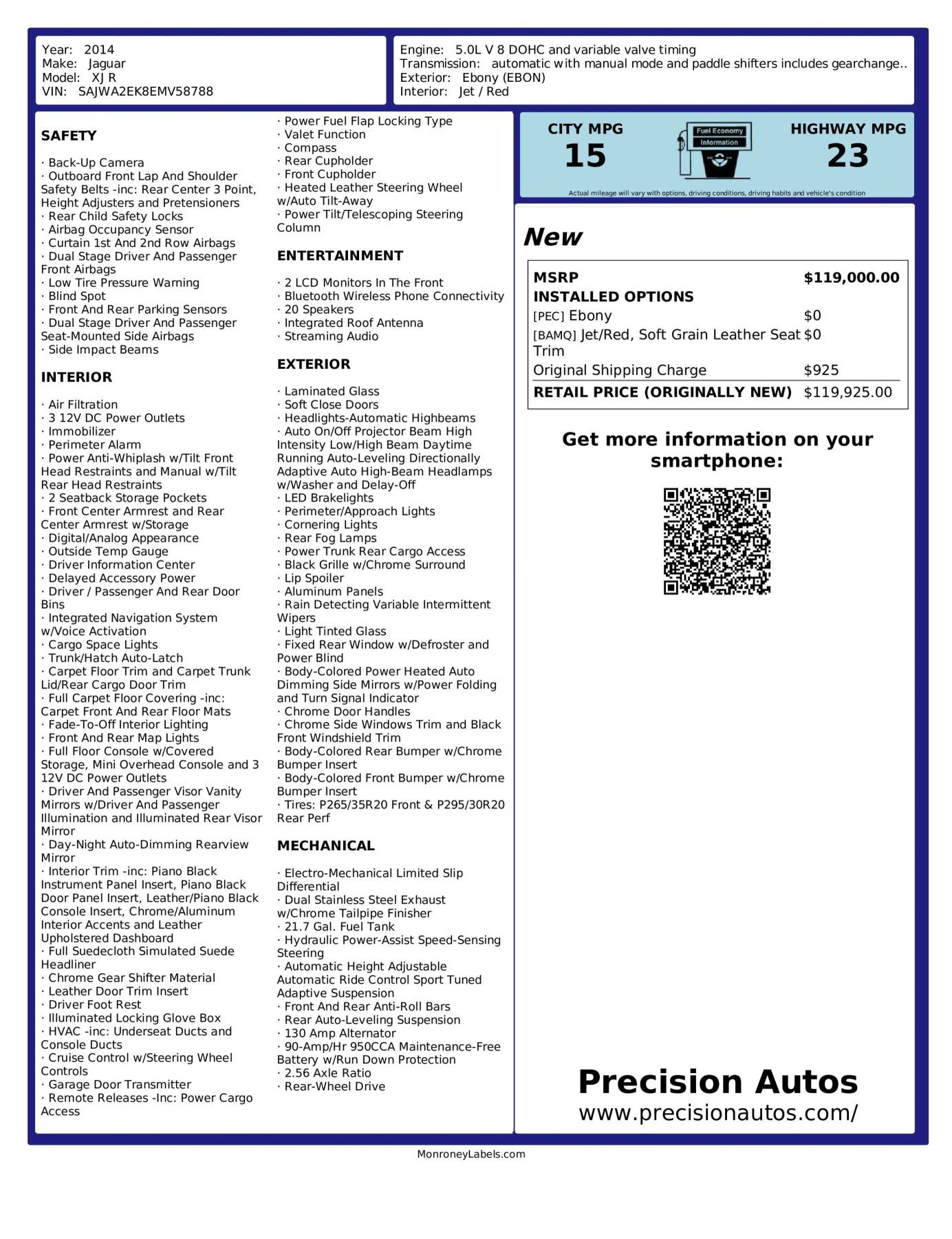 Used 2014 Jaguar XJ R LWB image 58