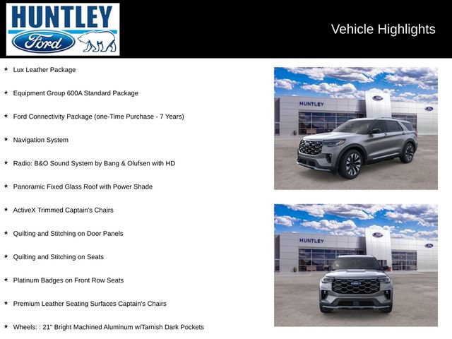 New 2026 Ford Explorer Platinum w/ LUX Leather Package AWD/4WD image 2