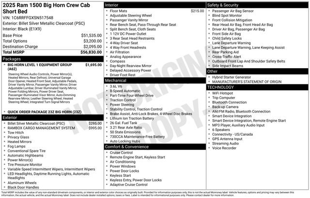 Used 2025 RAM 1500 Big Horn AWD/4WD image 14