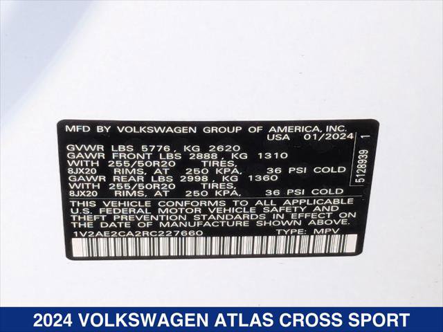 New 2024 Volkswagen Atlas Cross Sport SEL R-Line AWD/4WD image 21