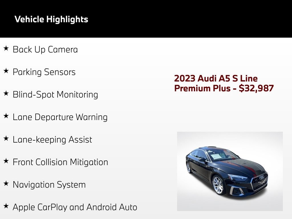 Used 2023 Audi A5 2.0T Premium Plus w/ Premium Plus AWD/4WD image 5