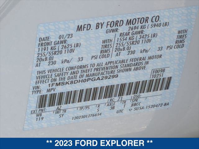 Certified 2023 Ford Explorer XLT w/ Equipment Group 202A image 23