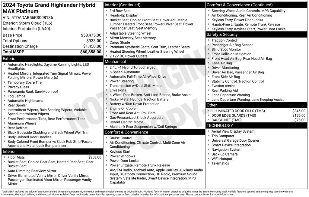 Used 2024 Toyota Grand Highlander AWD Hybrid image 6