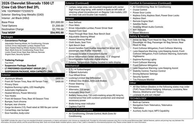 New 2026 Chevrolet Silverado 1500 LT image 25