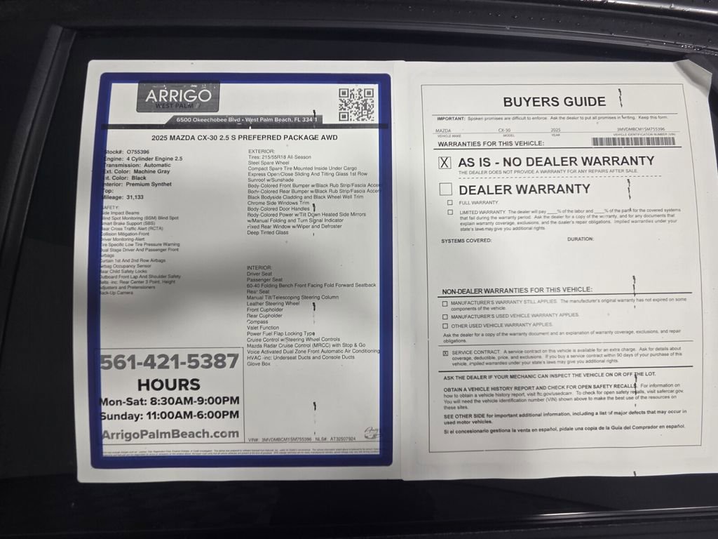 Used 2025 MAZDA CX-30 AWD 2.5 S w/ Preferred Package image 23