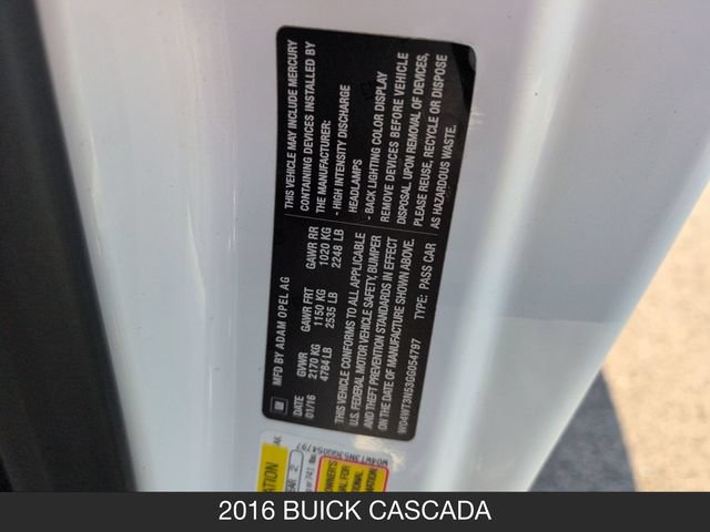Used 2016 Buick Cascada Premium FWD image 25