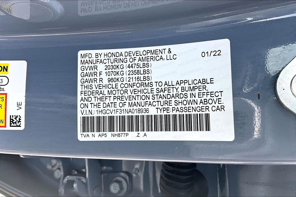 Used 2022 Honda Accord Sport image 19