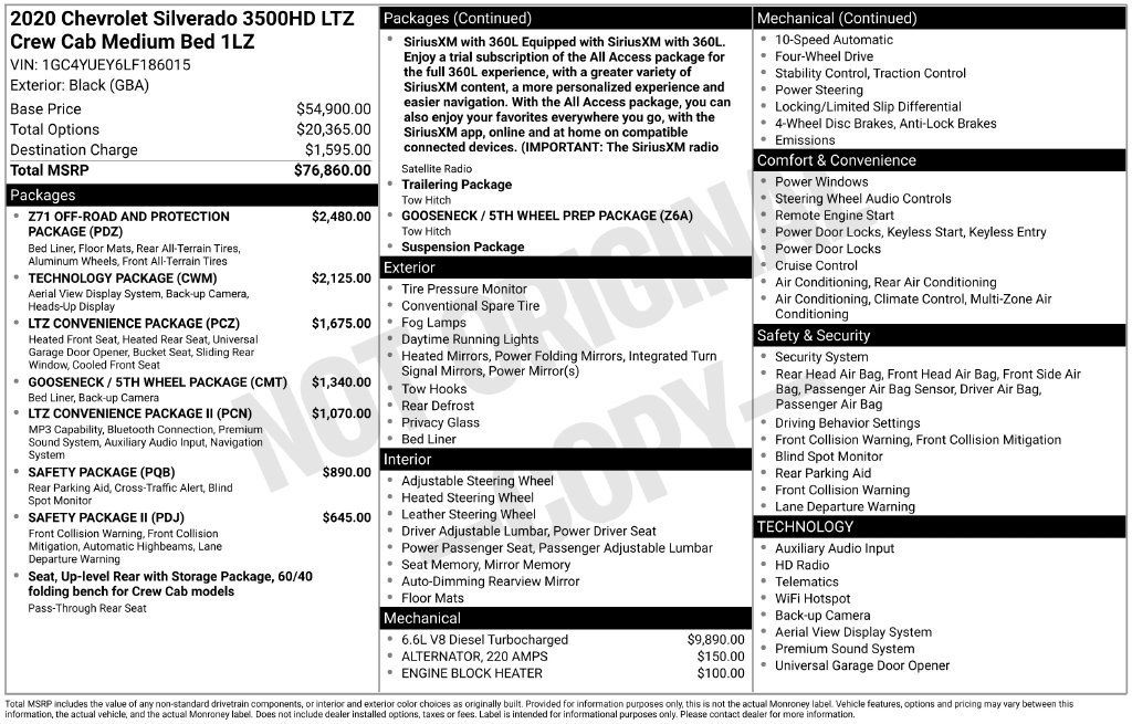 Used 2020 Chevrolet Silverado 3500 LTZ AWD/4WD image 41