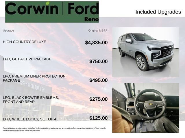 Used 2025 Chevrolet Tahoe High Country w/ LPO, Get Active Package AWD/4WD image 3