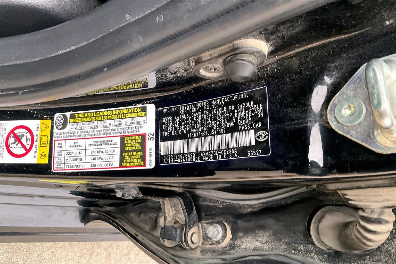Used 2018 Toyota Camry SE w/ Audio Package FWD image 34