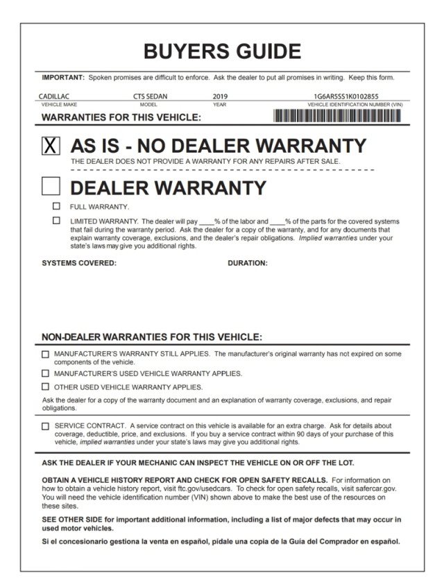 Used 2019 Cadillac CTS Luxury RWD image 22