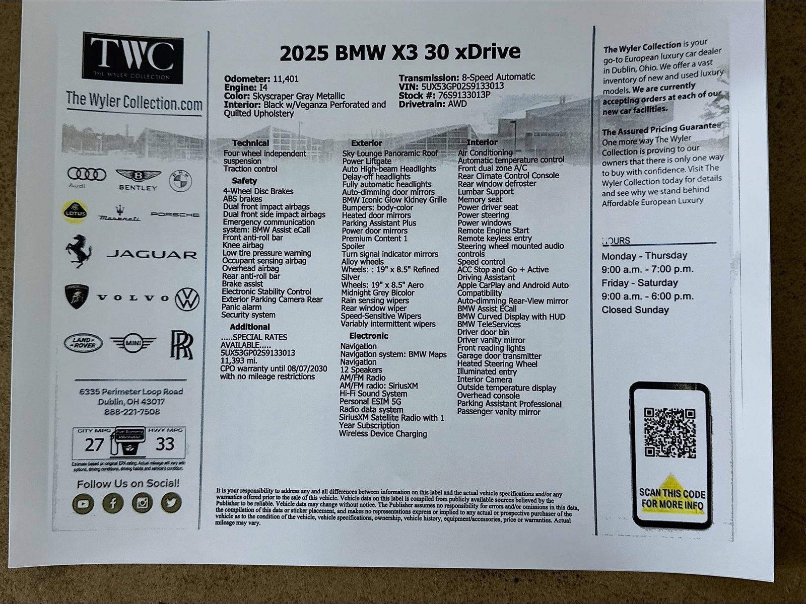 Used 2025 BMW X3 xDrive30i AWD/4WD image 47