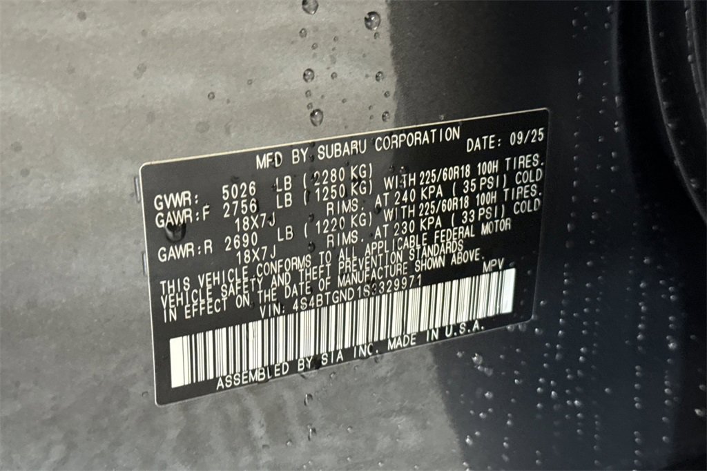 New 2025 Subaru Outback Limited XT image 23