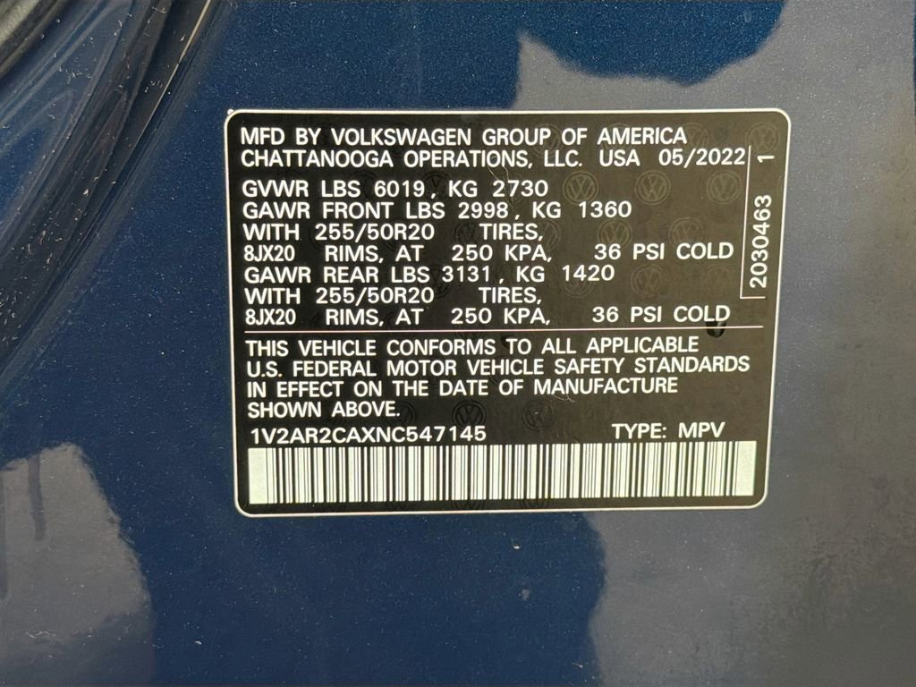 Used 2022 Volkswagen Atlas SEL R-Line AWD/4WD image 38