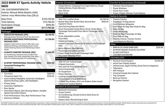 Used 2023 BMW X7 M60i w/ Executive Package AWD/4WD image 20