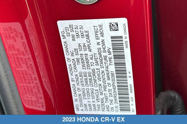 Certified 2023 Honda CR-V EX image 32