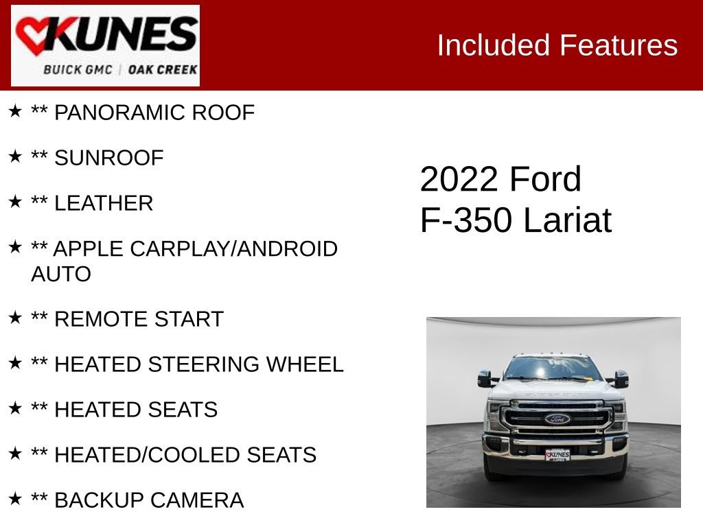 Used 2022 Ford F350 Lariat w/ Lariat Ultimate Package AWD/4WD image 2
