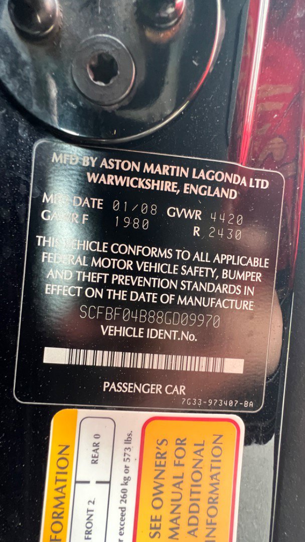 Used 2008 Aston Martin V8 Vantage Roadster RWD image 32