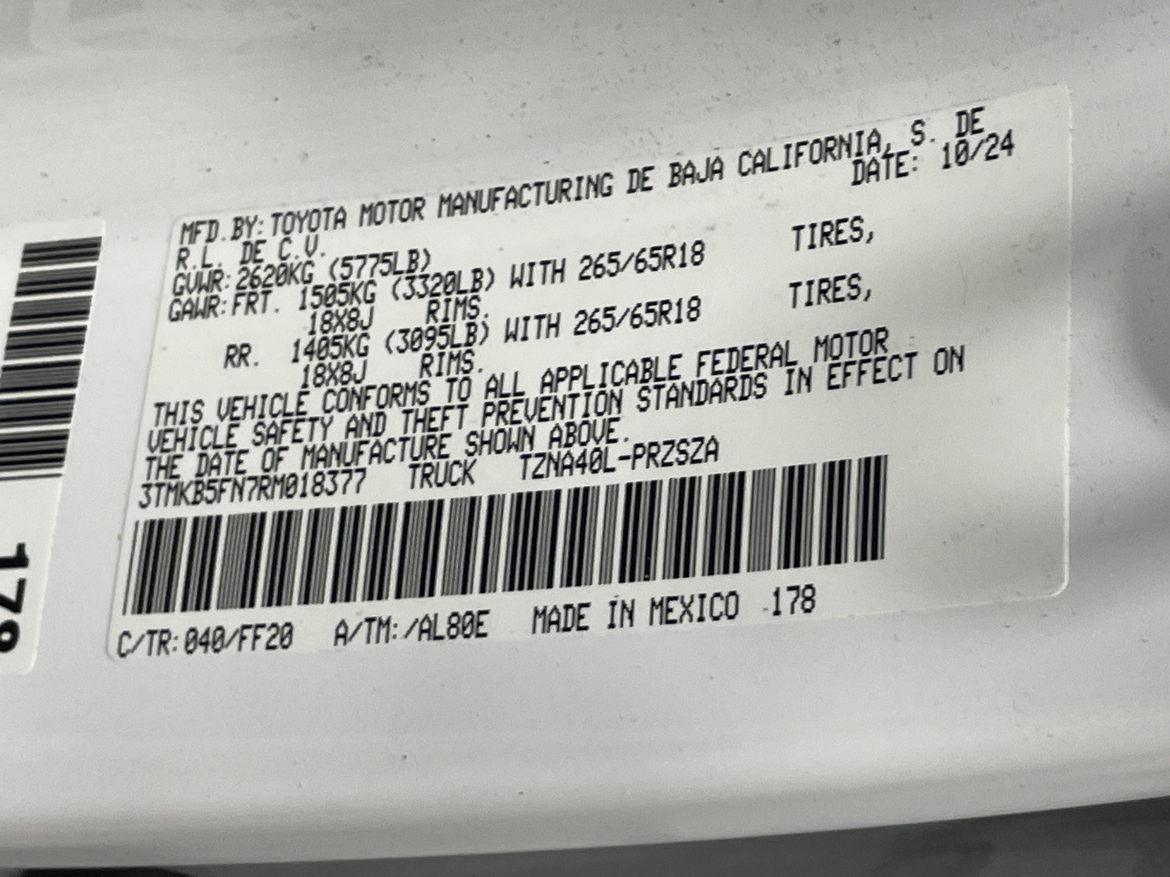 Used 2024 Toyota Tacoma SR5 RWD image 36