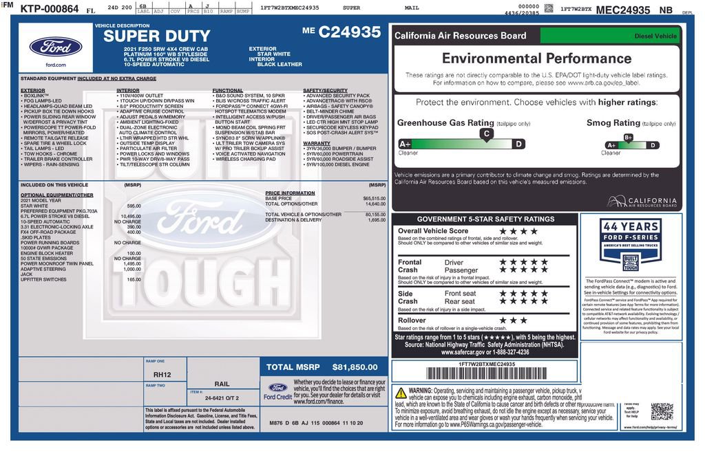 Used 2021 Ford F250 Platinum w/ FX4 Off-Road Package image 30