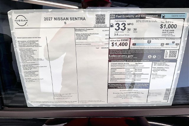 New 2027 Nissan Sentra S FWD image 39