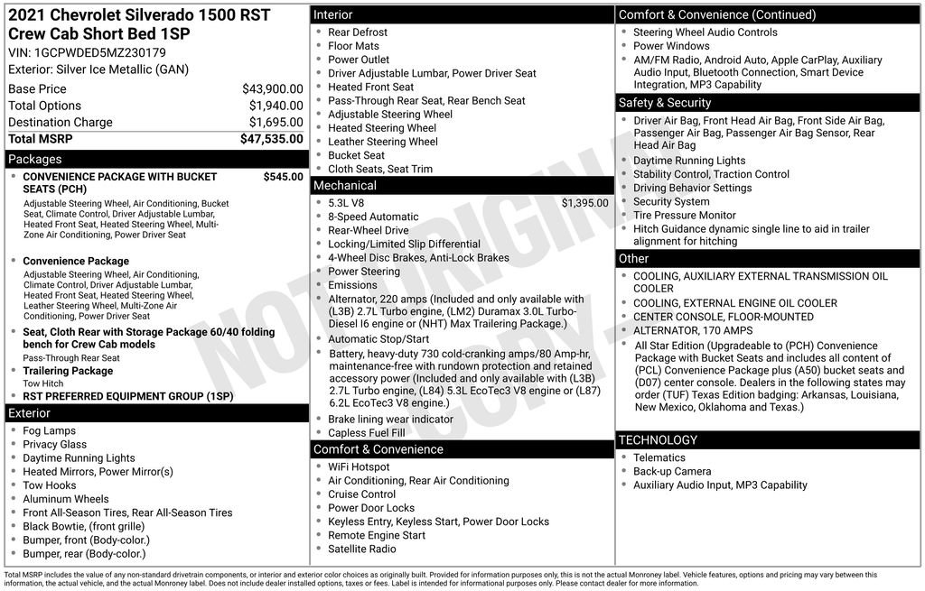 Used 2021 Chevrolet Silverado 1500 RST RWD image 4
