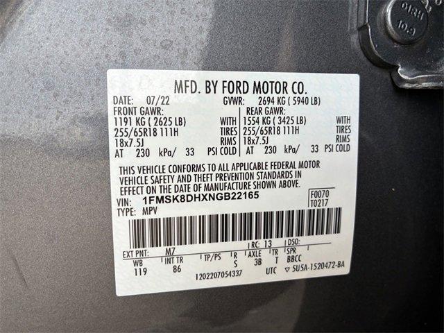 Certified 2022 Ford Explorer XLT image 34