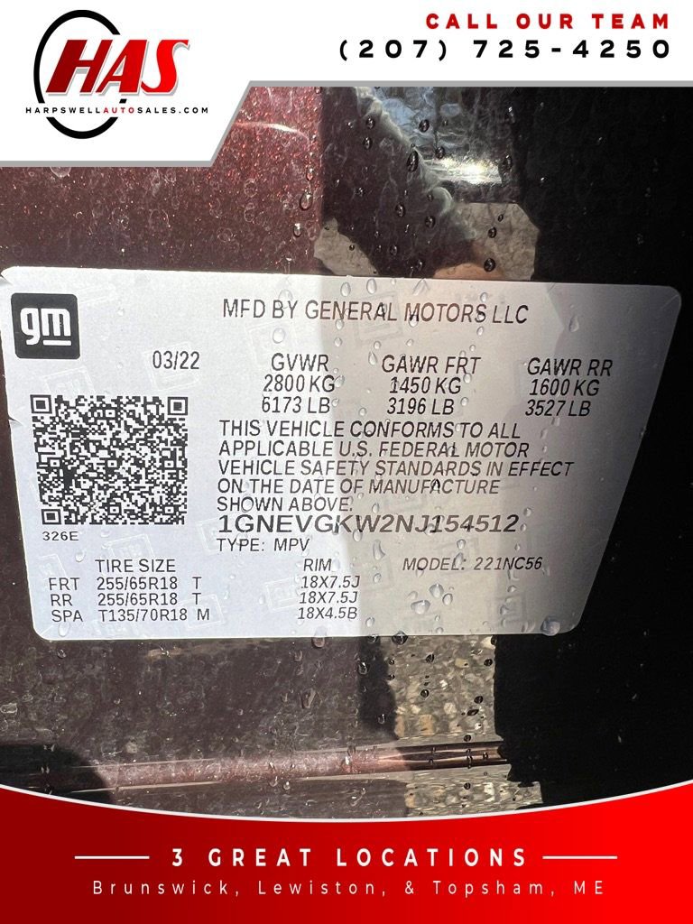 Used 2022 Chevrolet Traverse LT AWD/4WD image 17