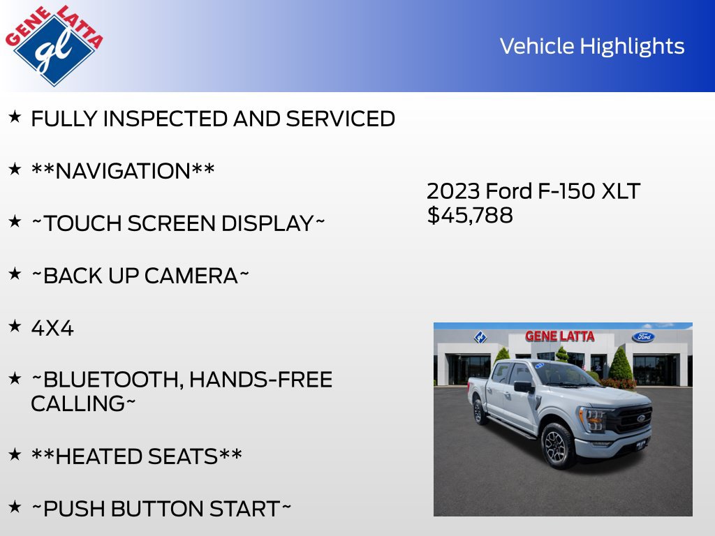Certified 2023 Ford F150 XLT w/ Equipment Group 302A High AWD/4WD image 34