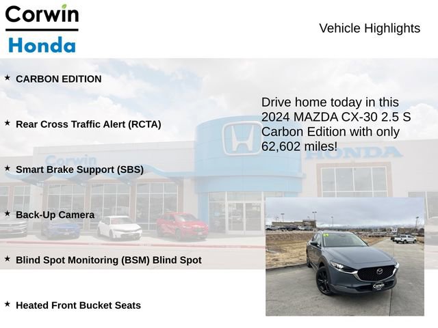 Used 2024 MAZDA CX-30 AWD 2.5 S w/ Preferred Package image 6