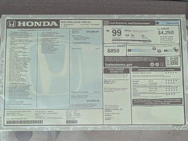 New 2026 Honda Prologue EX image 16