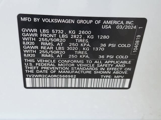 Used 2024 Volkswagen Atlas SE image 33