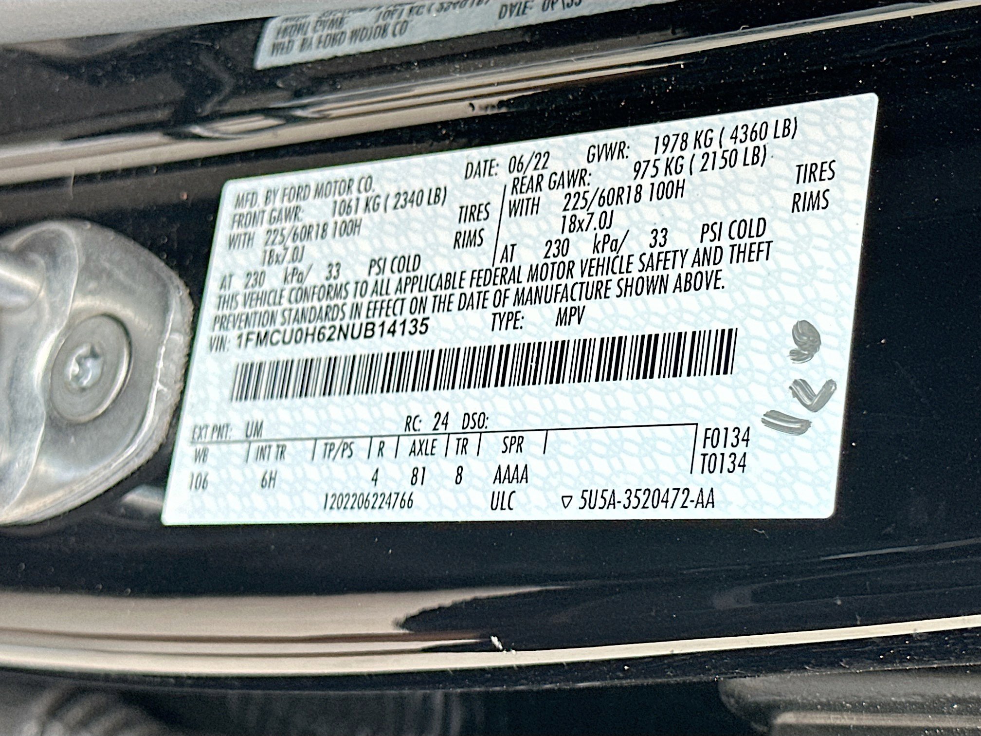 Certified 2022 Ford Escape SEL image 30
