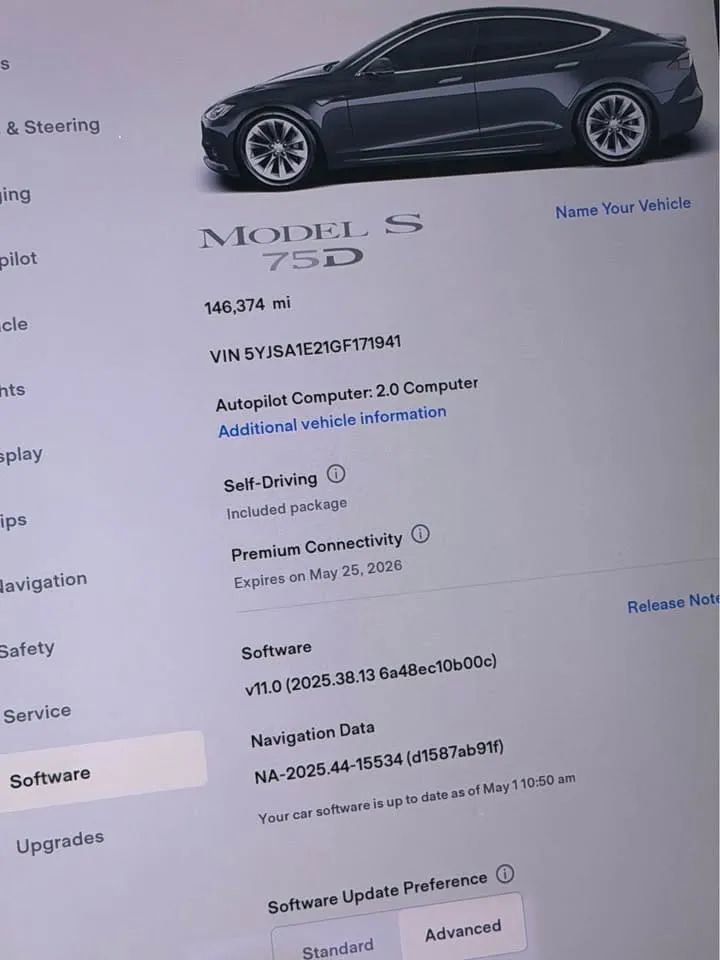 Used 2016 Tesla Model S 75D AWD/4WD image 8