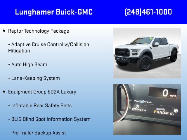 Used 2018 Ford F150 Raptor w/ Equipment Group 802A Luxury AWD/4WD image 12