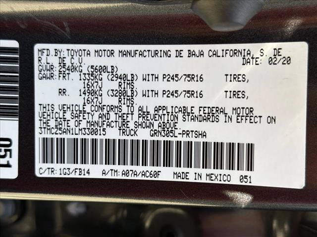 Used 2020 Toyota Tacoma SR AWD/4WD image 5