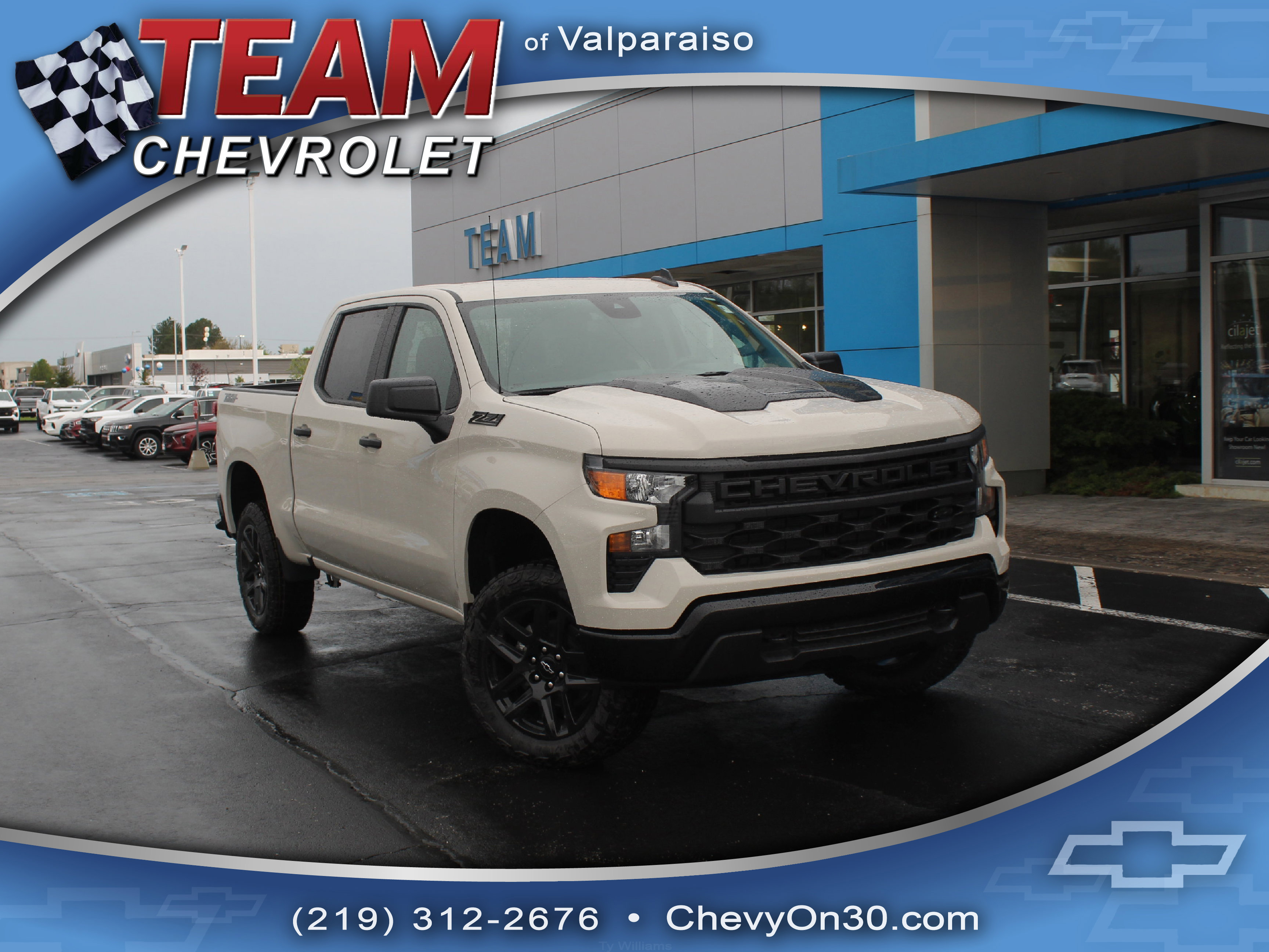 New 2026 Chevrolet Silverado 1500 Custom Trail Boss w/ Dark Appearance Package AWD/4WD image 1