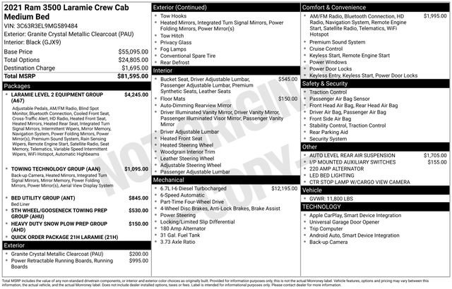 Used 2021 RAM 3500 Laramie image 4